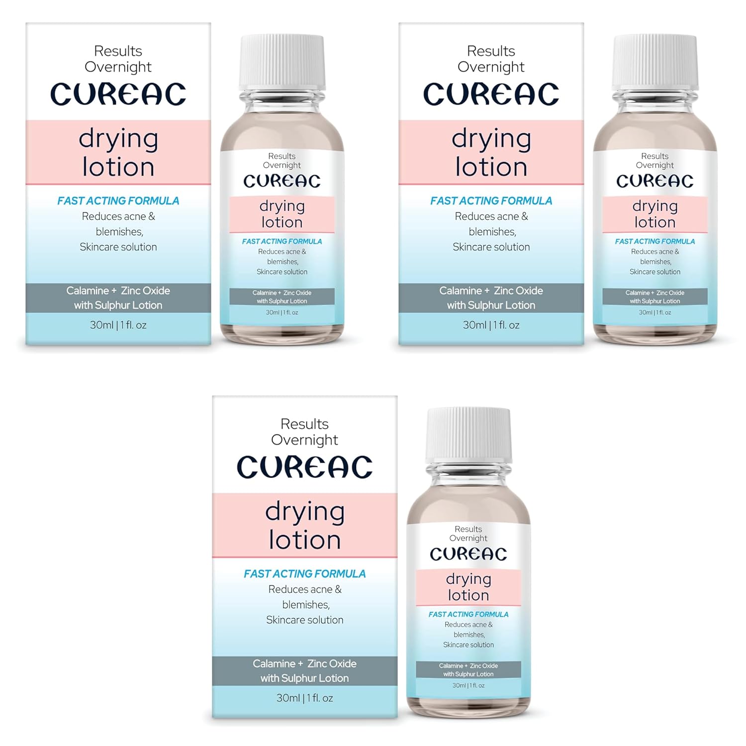 Shoprythm New Arrival Pack of 3 Cureac Drying Lotion