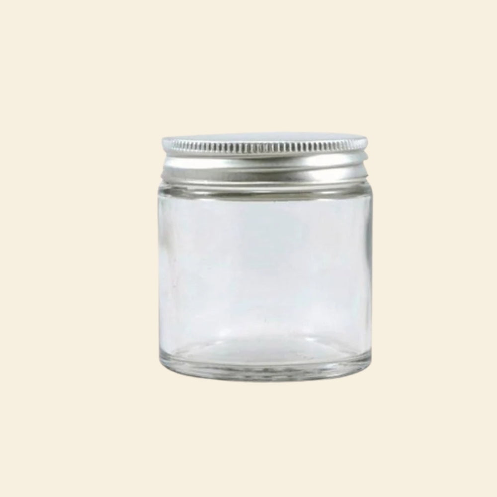 Shoprythm Packaging,Cosmetic Jar Glass jar with ALUMINIUM CAP
