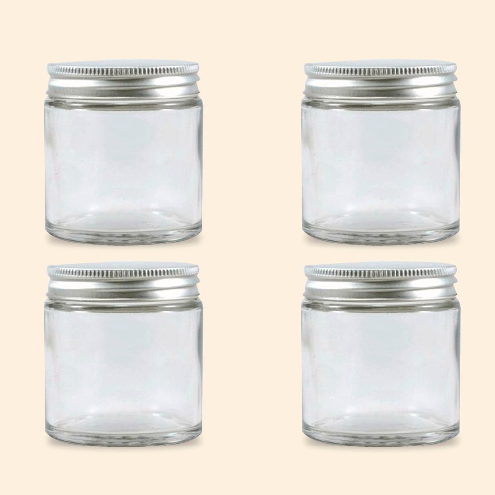 Shoprythm Packaging,Cosmetic Jar Glass jar with ALUMINIUM CAP