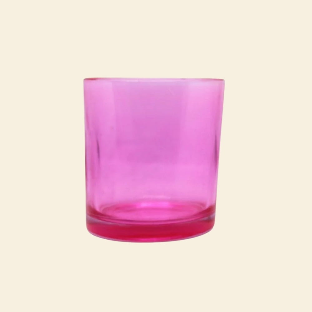 Shoprythm Packaging,Cosmetic Jar Pink  Glass Candle Jar