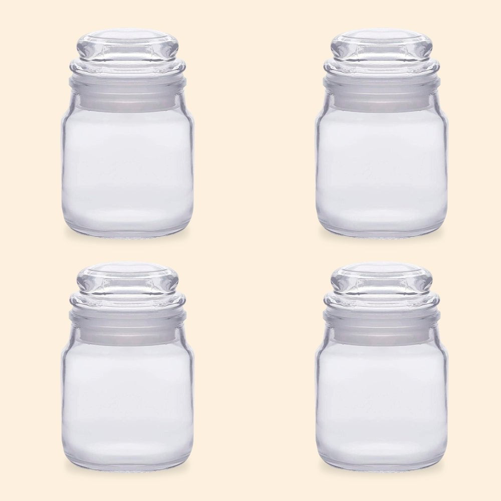 Shoprythm Packaging,Cosmetic Jar Transparent Glass Jar with Lid