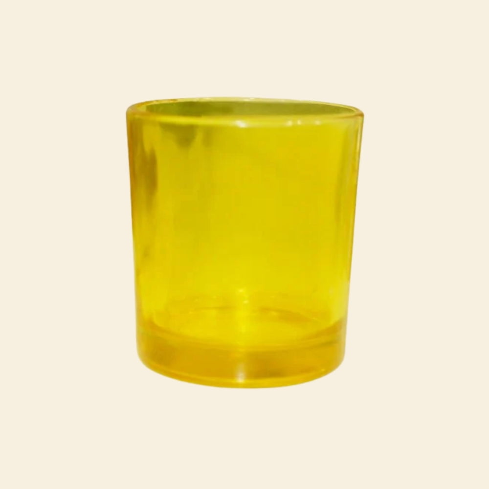 Shoprythm Packaging,Cosmetic Jar Yellow Glass Candle Jar