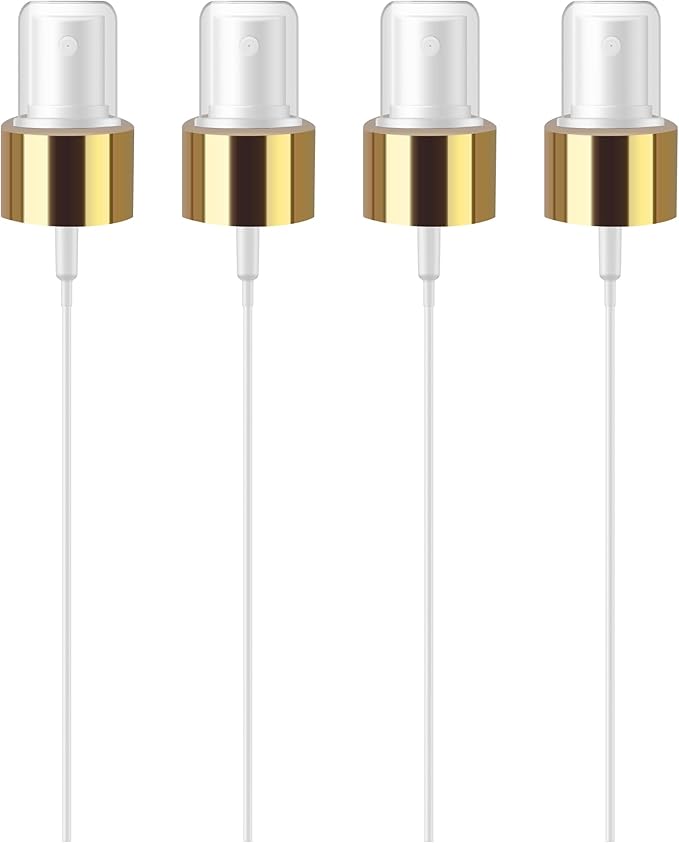 Shoprythm Packaging Pack of 4 Gold Pump Dispenser Bottles – 200ml