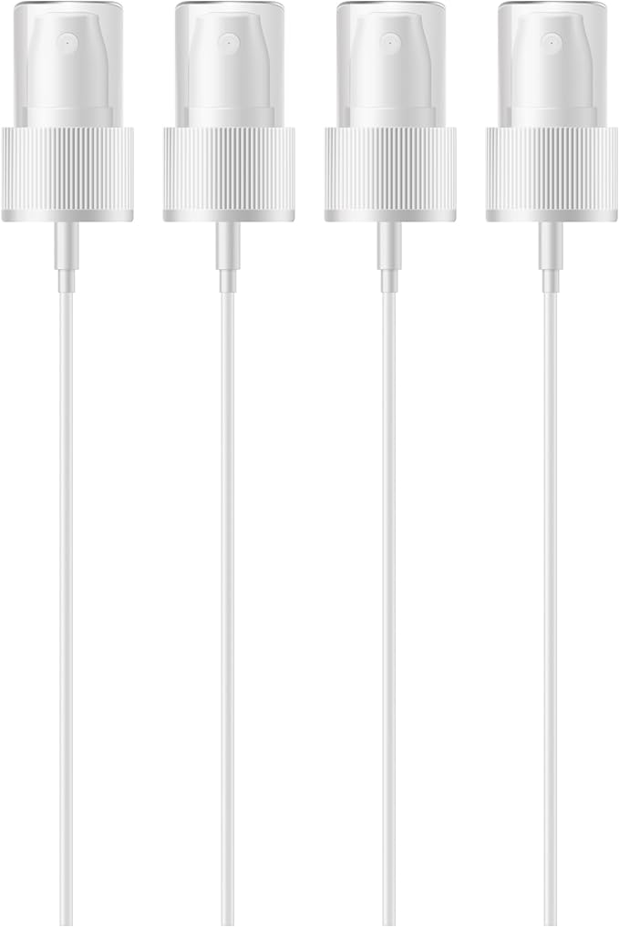 Shoprythm Packaging Pack of 4 White Pump Bottles – 100ml