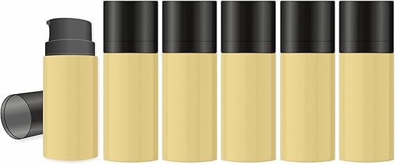 Shoprythm Packaging Pack of 6 Orange Airless Travel Bottle 15ml