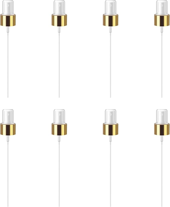 Shoprythm Packaging Pack of 8 Gold Pump Dispenser Bottles – 200ml