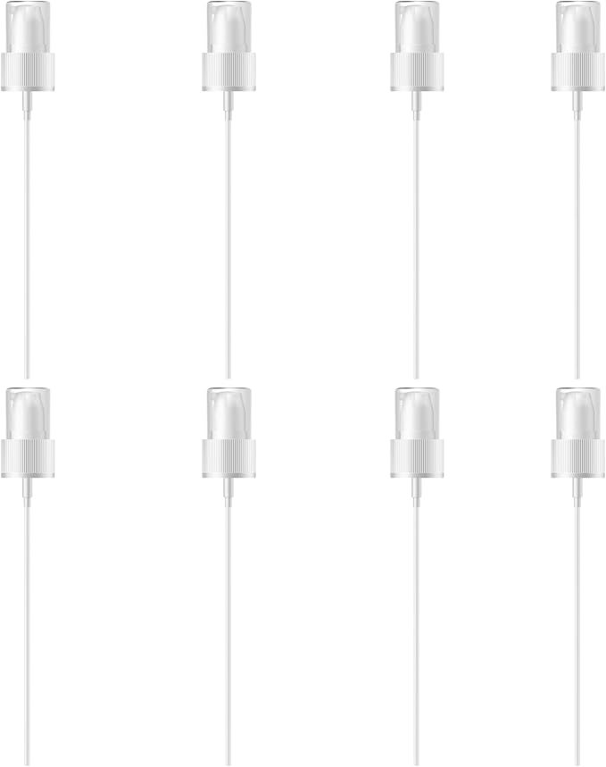 Shoprythm Packaging Pack of 8 White Pump Bottles – 100ml