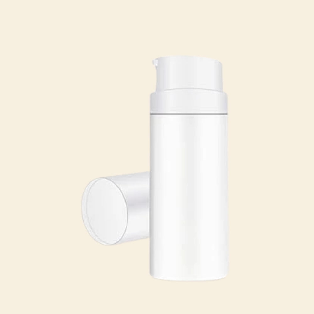 Shoprythm Packaging White Airless Bottle with White Cap 15ml