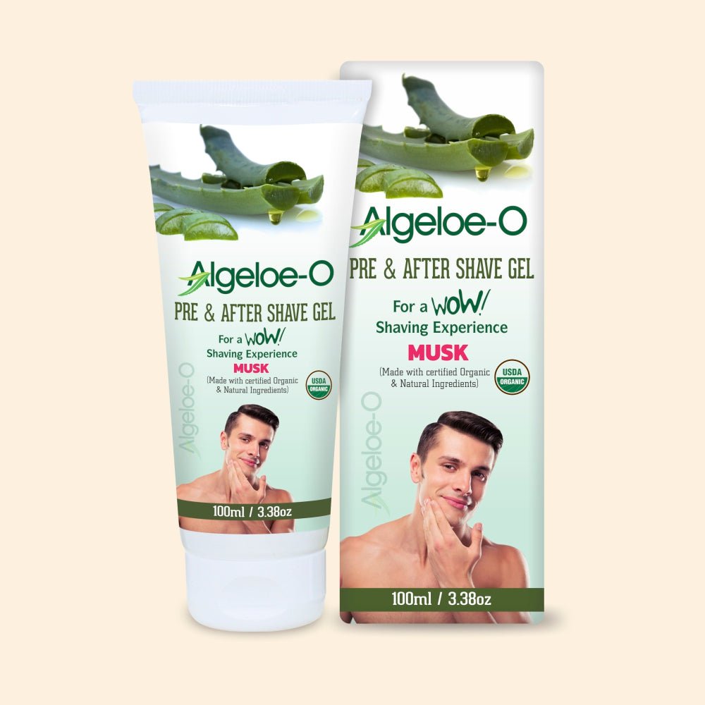shoprythmindia Algeloe,Men's Grooming Pack of 1 Aloevera Pre After Shave Gel - Algeloe O Made With  Natural Ingredients