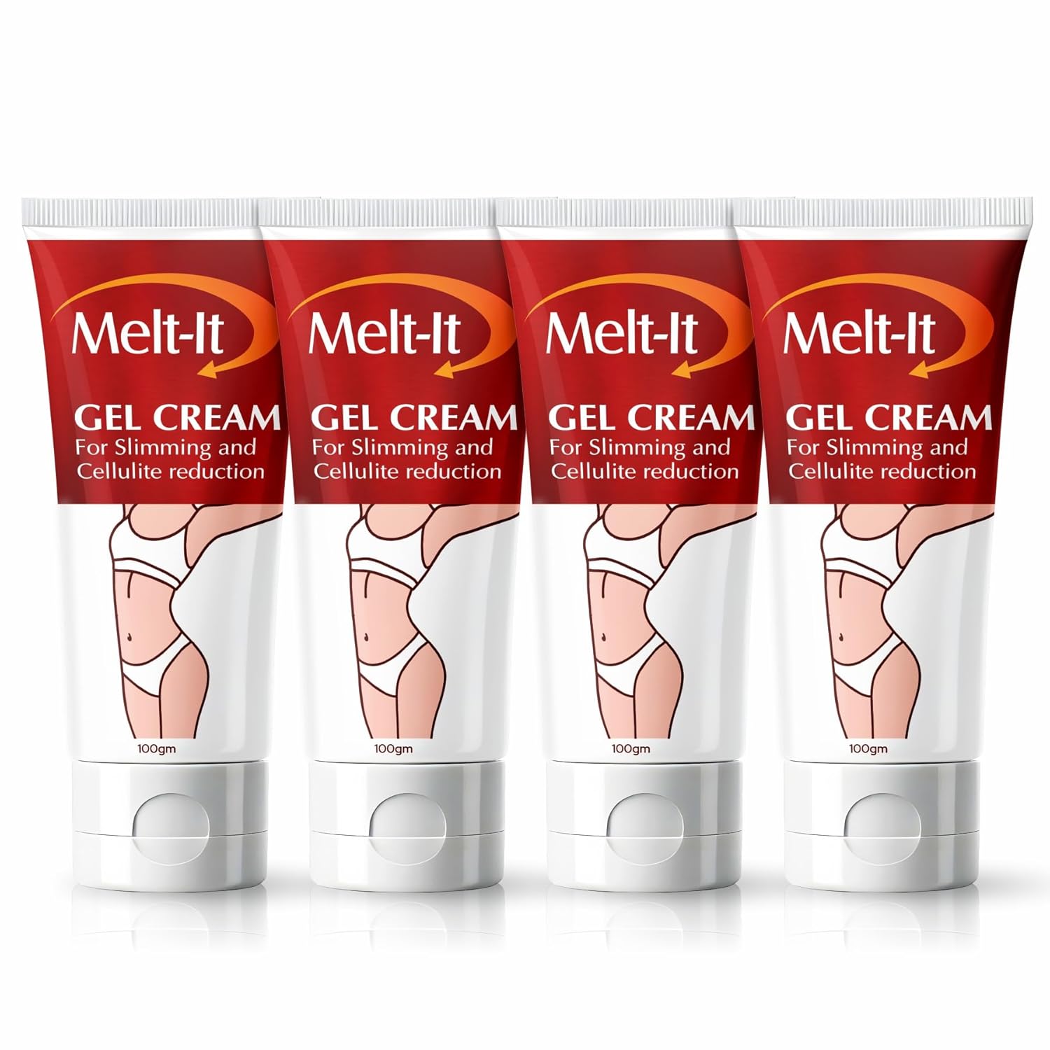 shoprythmindia Body Toning Pack of 4 Melt-It Anti Cellulite And Body Toning Gel-Cream â€“ 100gm
