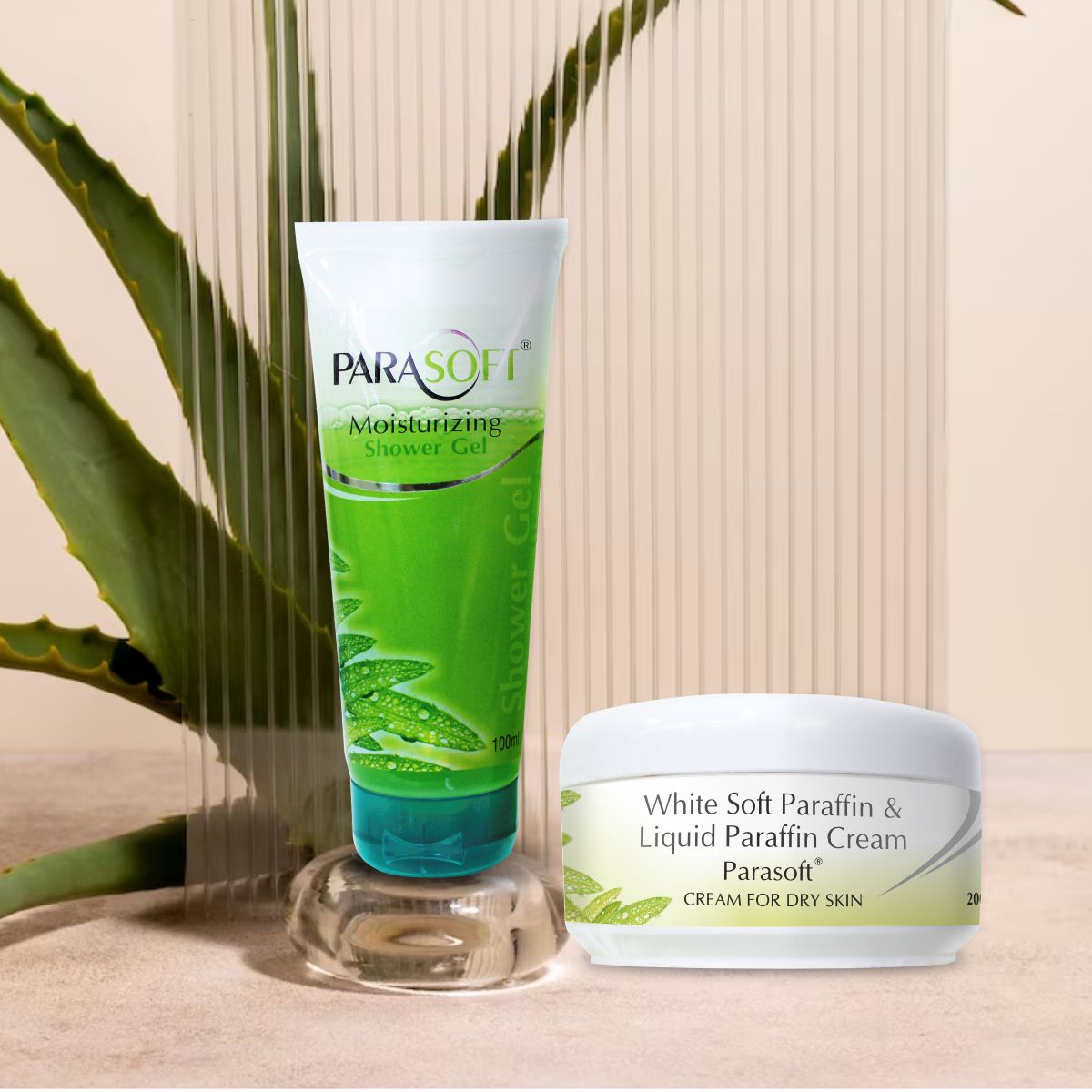 shoprythmindia Dry Skin Care Combo Parasoft Best Moisturizer (Cream For Dry Skin)+ Parasoft Moisturizing Gel (Refreshing Shower Gel)