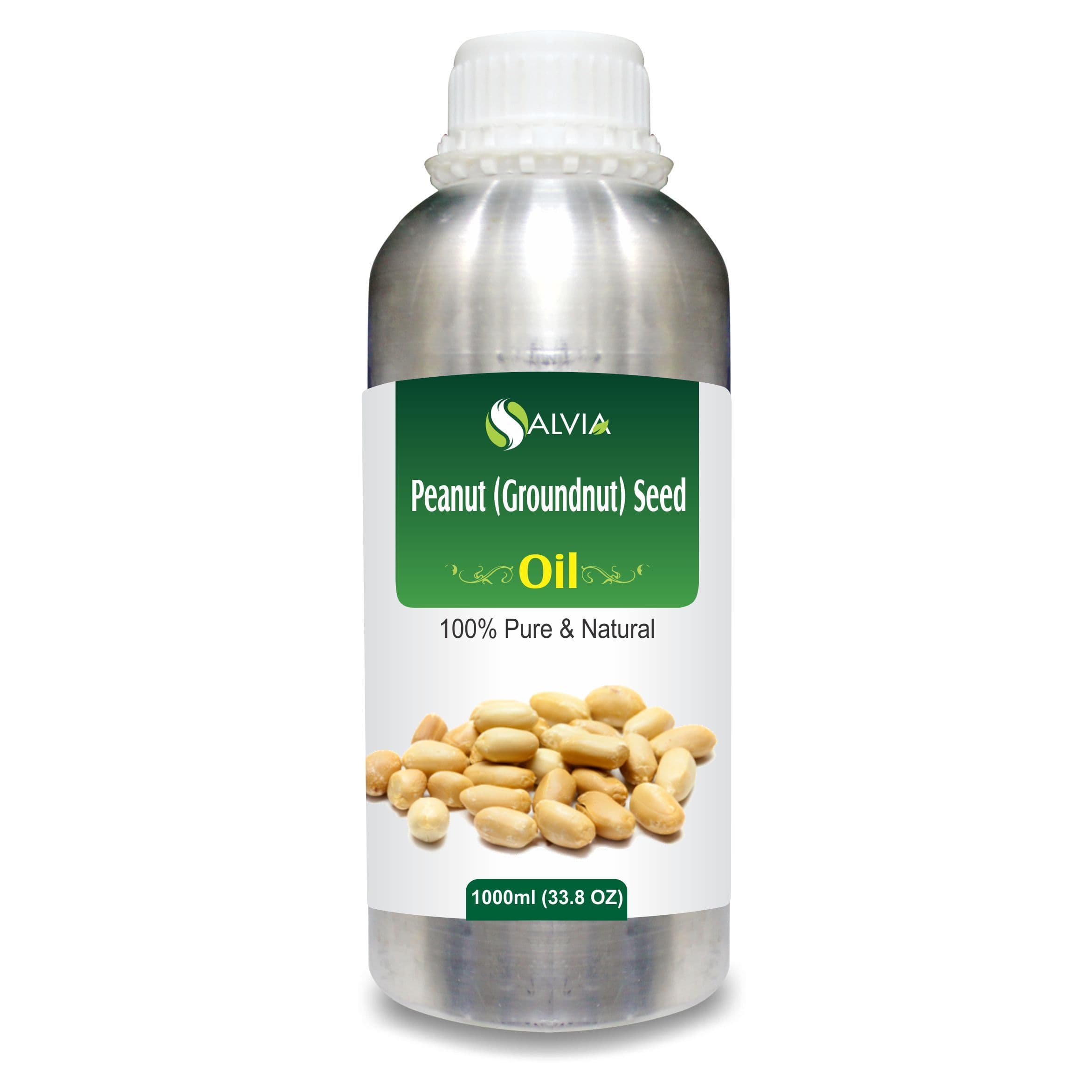 Salvia Natural Carrier Oils 1000ml Peanut Oil (Arachis Hypogaea) 100% Pure Carrier Oil