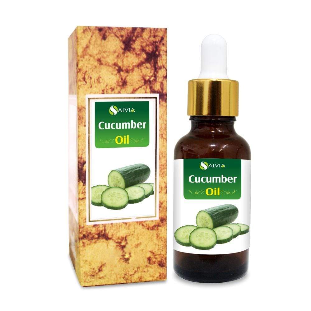 Salvia Natural Carrier Oils 10ml Cucumber Oil (Cucumis Sativus) 100% Natural Pure Carrier Oil Excellent Moisturizer & Hydrator, Stimulates Collagen Production, Combats Acne & More