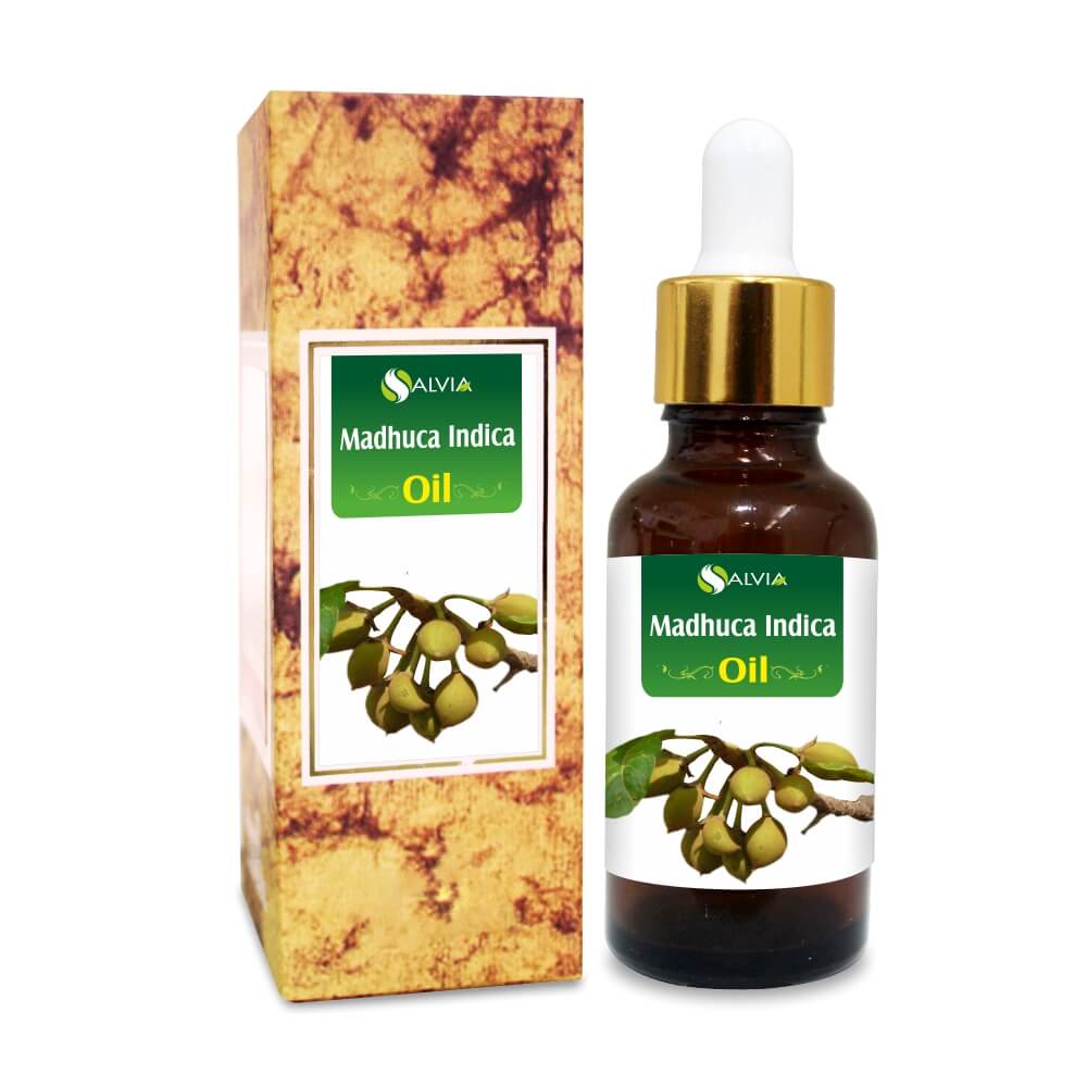 Salvia Natural Carrier Oils 10ml Madhuca Indica Oil (Bassia Latifolia) 100% Pure & Natural Carrier Oil Improves Skin Health, Mosquito Repellent, Reduces Joint Pain