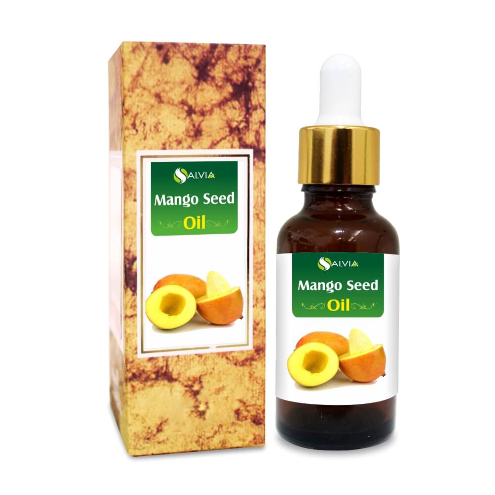 Salvia Natural Carrier Oils 10ml Mango Seed Oil (Mangifera Indica) 100% Natural Pure Carrier Oil Nourishes & Moisturizes Skin, Soothes Irritated Skin, Nourishes Scalp