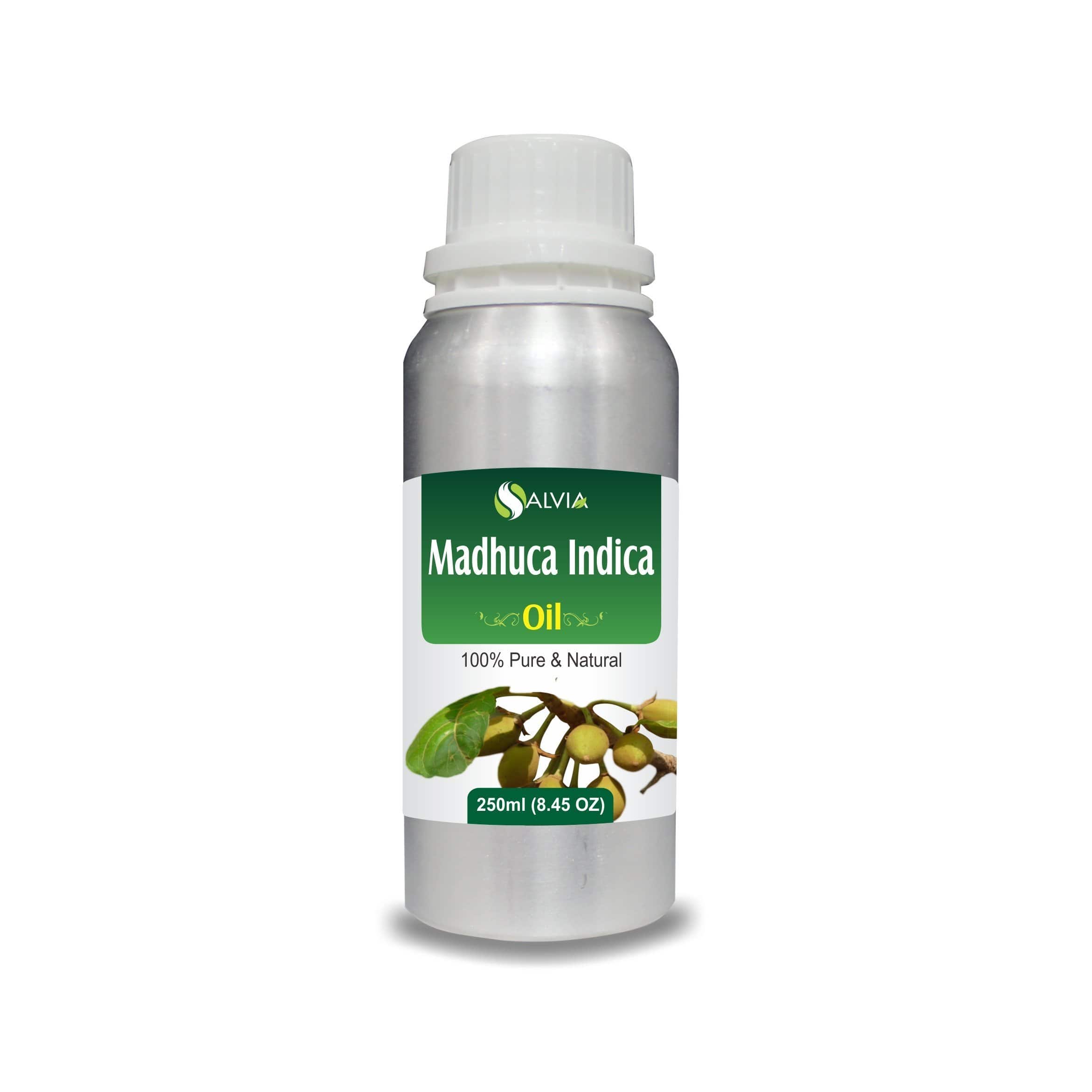 Salvia Natural Carrier Oils 250ml Madhuca Indica Oil (Bassia Latifolia) 100% Pure & Natural Carrier Oil Improves Skin Health, Mosquito Repellent, Reduces Joint Pain