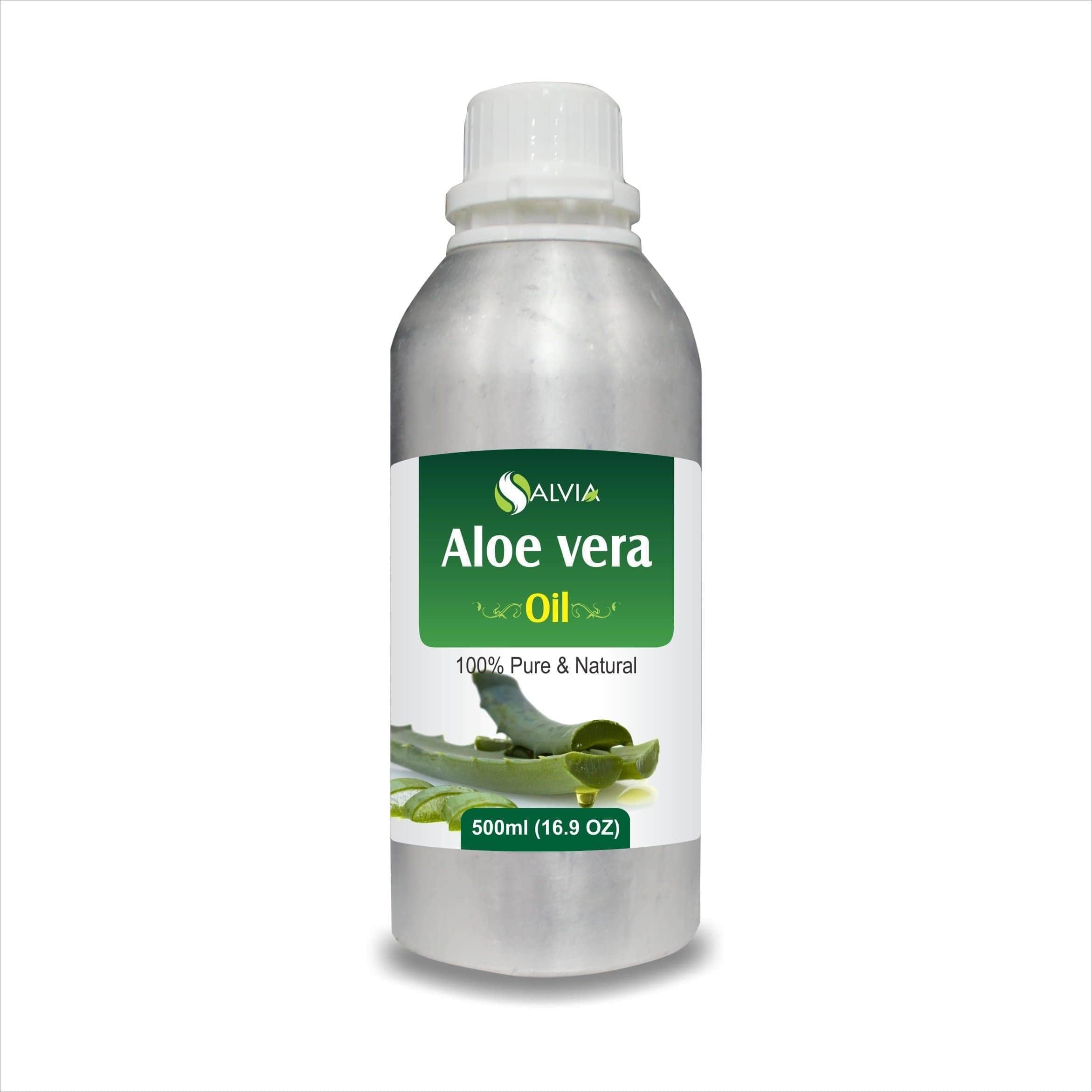 Salvia Natural Carrier Oils 500ml Aloe Vera Oil (Aloe Barbadensis) 100% Pure & Natural Carrier Oil