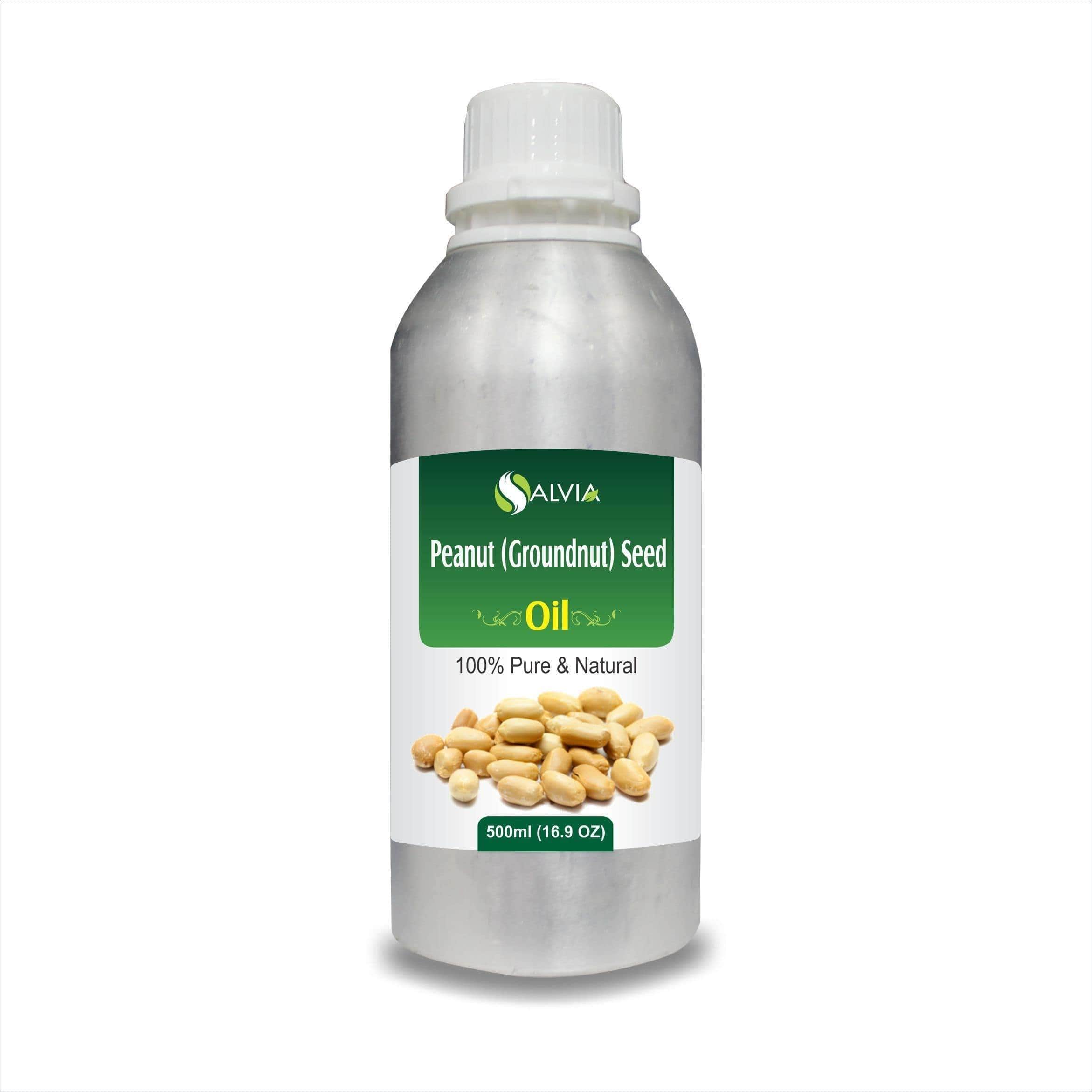 Salvia Natural Carrier Oils 500ml Peanut Oil (Arachis Hypogaea) 100% Pure Carrier Oil