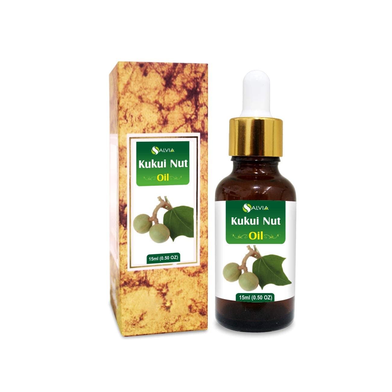 Salvia Natural Carrier Oils,Anti Ageing,Anti-ageing Oil 10ml Kukui Nut (Aleurites Moluccans) Oil 100% Natural Pure Carrier Oil Moistures & Hydrates Skin, Anti-Aging Properties, Collagen Production & More
