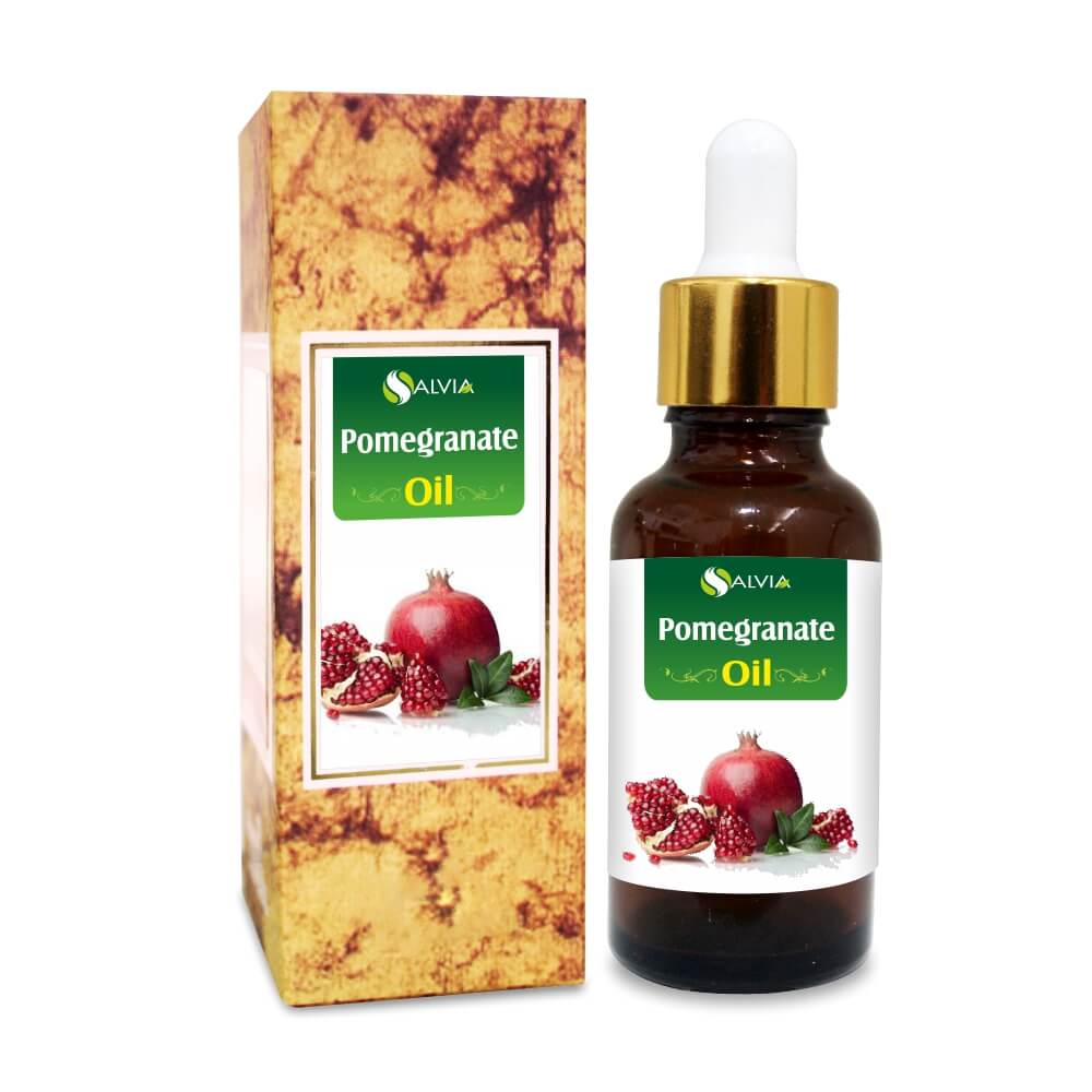 Salvia Natural Carrier Oils Pomegranate Oil (Punica Granatum) 100% Natural Pure Carrier Oil Promotes Hair Growth, Anti-Aging Properties, Fights Free Radicals, Protects Skin From Sun Damage & More