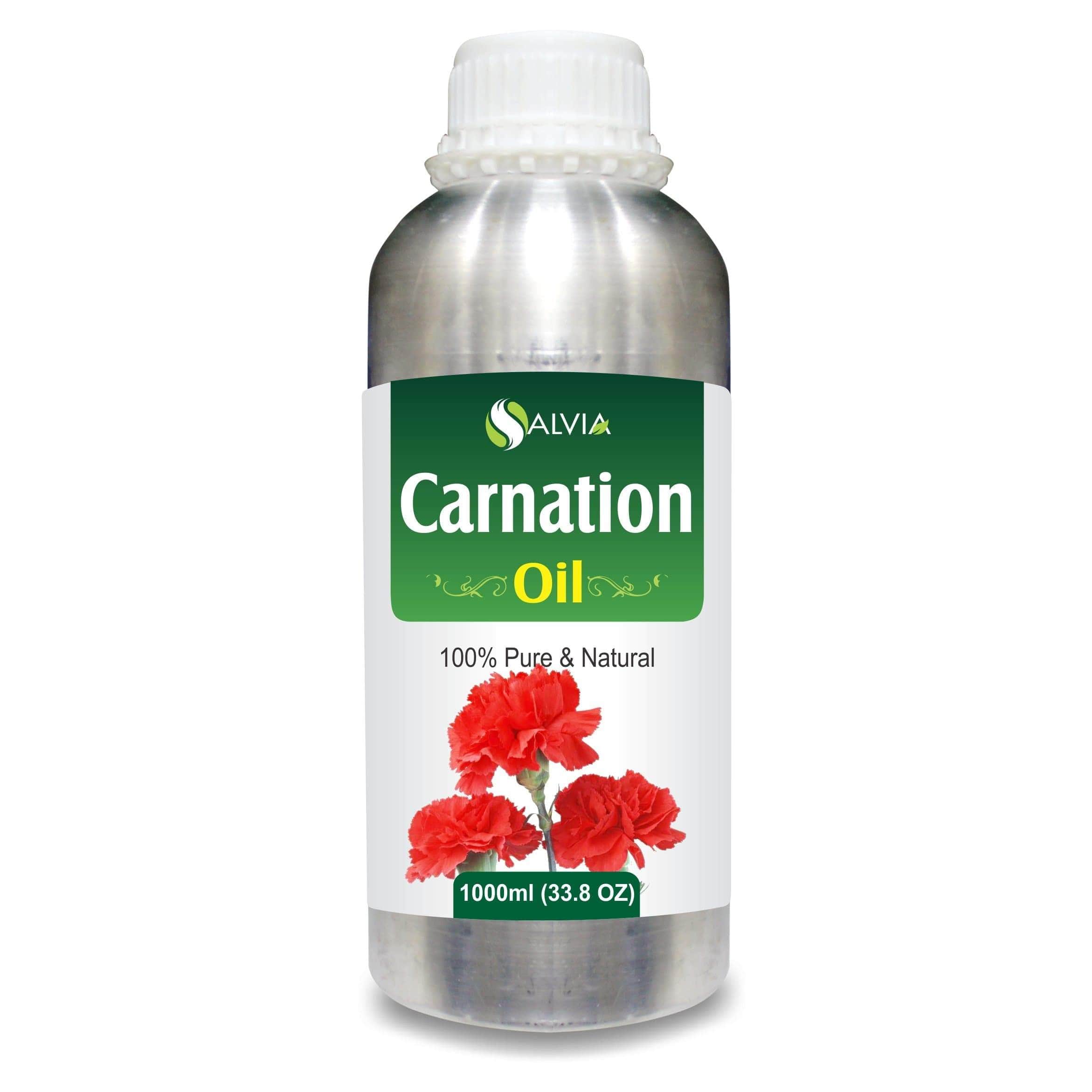 Salvia Natural Essential Oils 1000ml Carnation Oil (Dianthus Caryophyllus) Pure and Undiluted Essential Oil Used To Massage Paralyzed Areas, Reduces Pain, Solves Skin Conditions