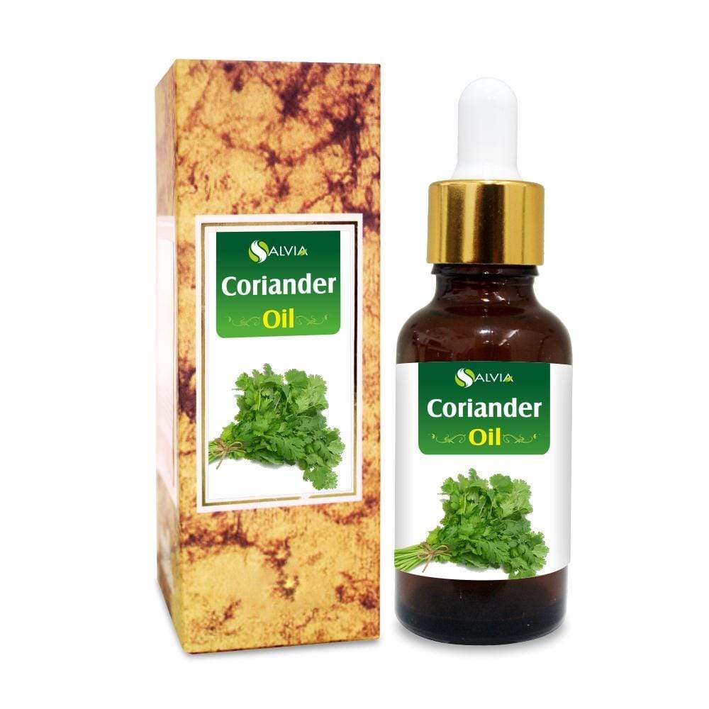 Salvia Natural Essential Oils 10ml Coriander Oil (Coriandrum sativum) 100% Natural Pure Essential Oil Fights Bacteria, Relieves Pain, Clears Complexion, Promotes Relaxation