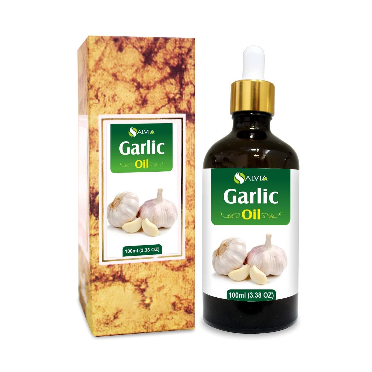 Salvia Natural Essential Oils Garlic Oil (Allium Sativum) 100% Natural Pure Essential Oil Solves Fungal Infection, Improves Immunity, Diminishes Blemishes & Acne Marks, Promotes Hair Growth