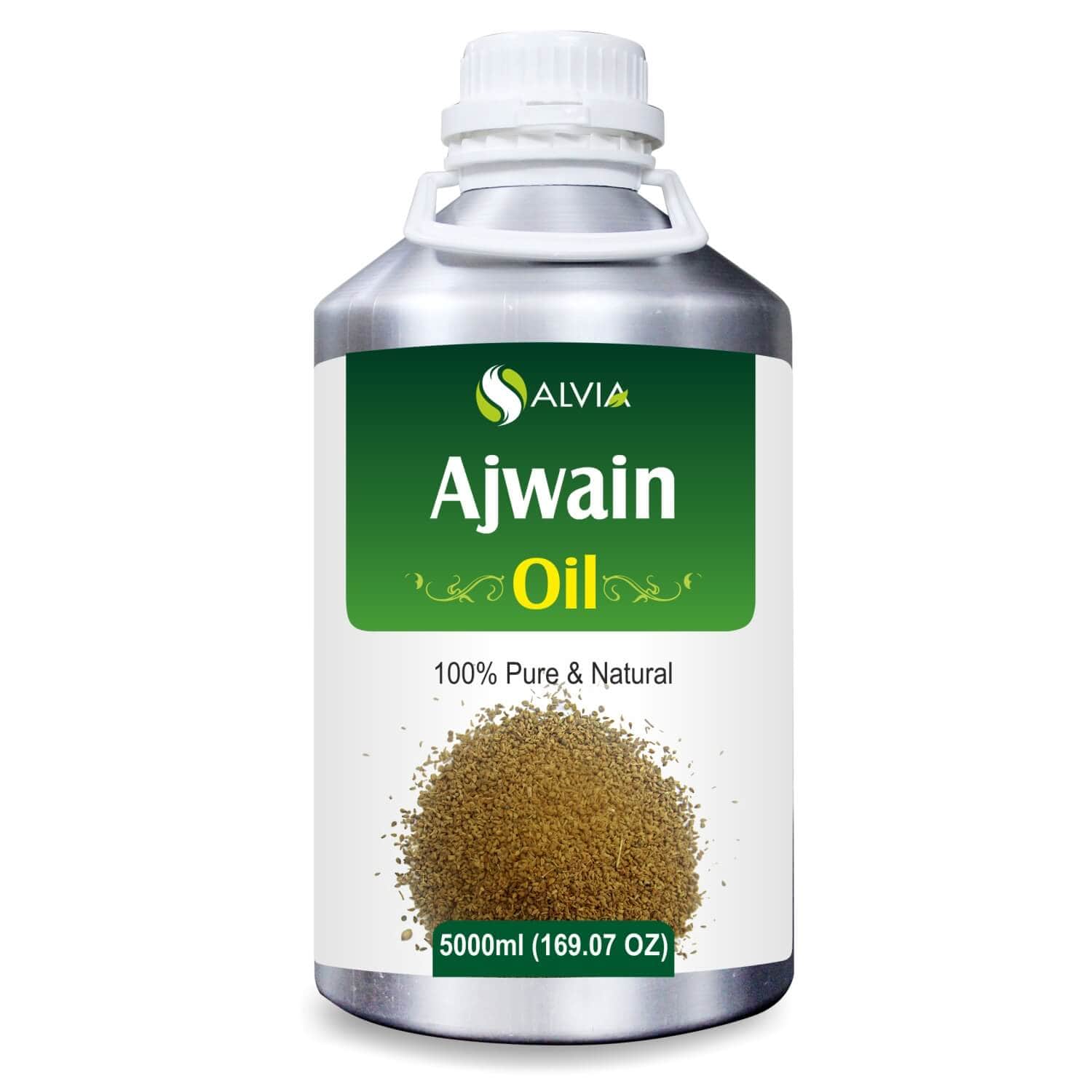 Salvia Natural Essential Oils 5000ml Ajwain Oil (Trachyspermumammi) 100% Natural Essential Oil Therapeutic Grade