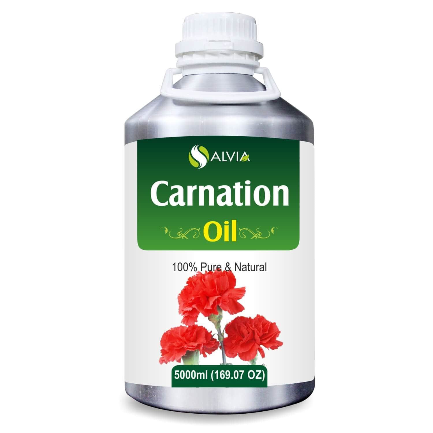 Salvia Natural Essential Oils 5000ml Carnation Oil (Dianthus Caryophyllus) Pure and Undiluted Essential Oil Used To Massage Paralyzed Areas, Reduces Pain, Solves Skin Conditions
