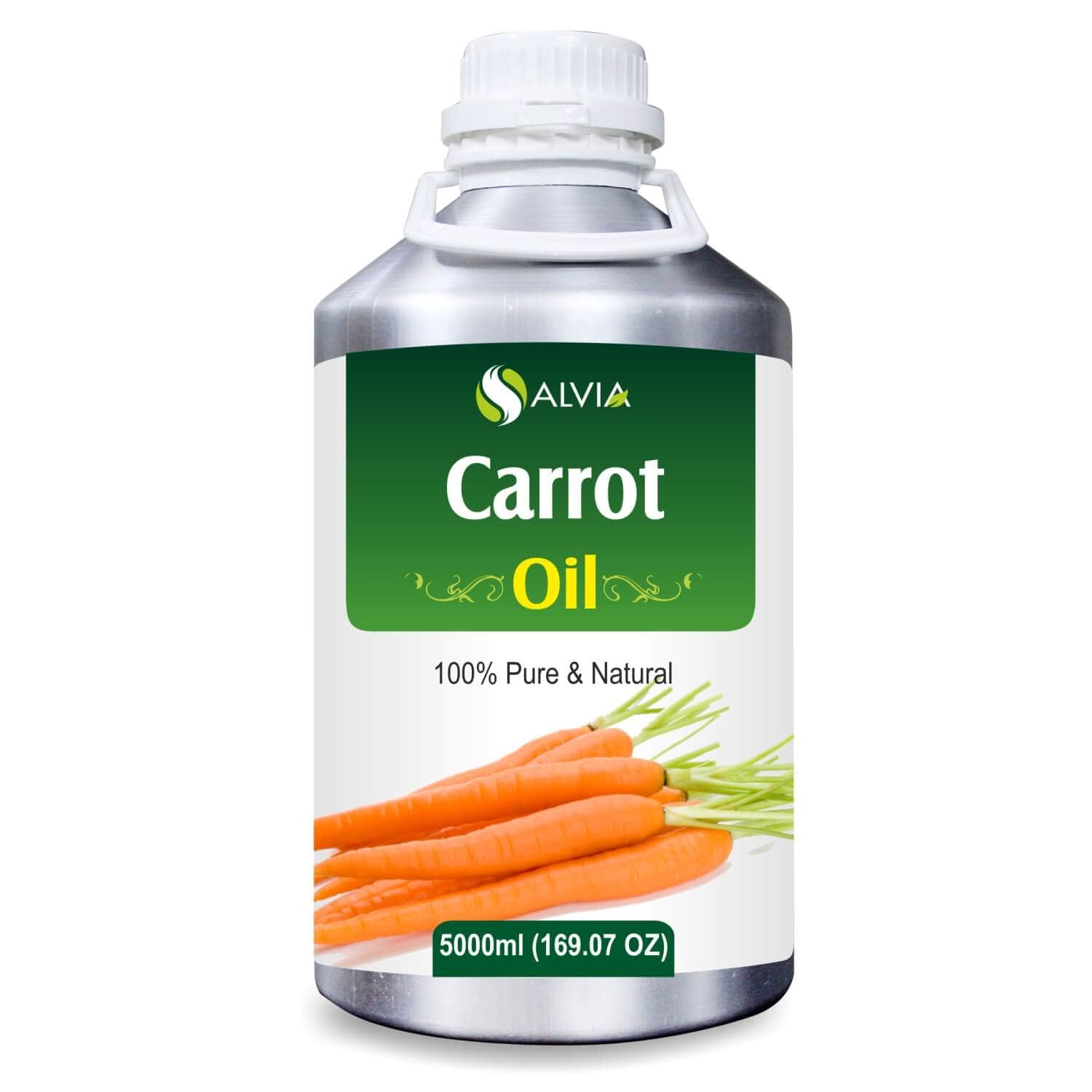 Salvia Natural Essential Oils 5000ml Carrot Oil (Daucus carota) Pure Undiluted Natural Essential Oil Anti-Aging Properties, Revitalizes & Tones Skin, Promotes Cellular Regeneration, Aromatherapy, and More!