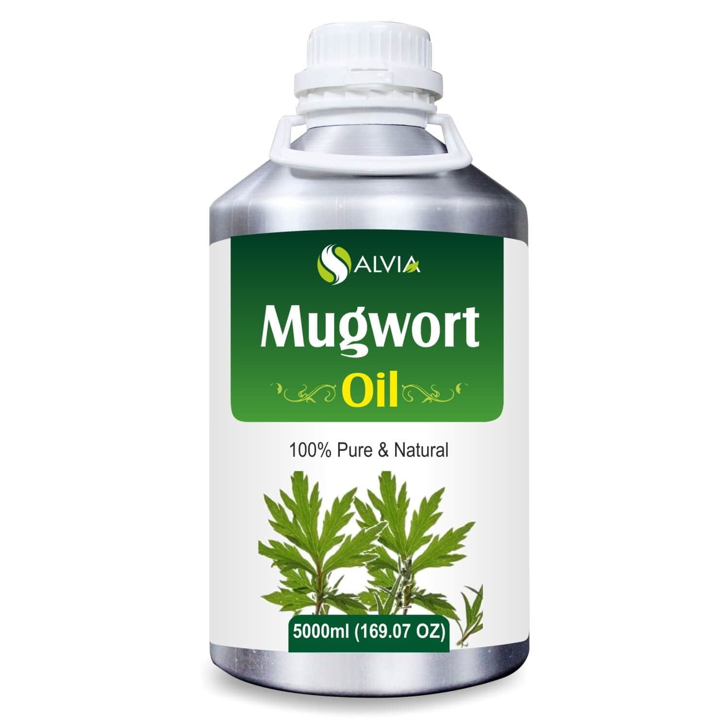 Salvia Natural Essential Oils 5000ml Mugwort Oil (Artemisia-Vulgaris) 100% Natural Pure Essential Oil Protects, Nourishes & Hydrates The Skin, Anti-Aging Properties, Removes Excessive Oil in Scalp