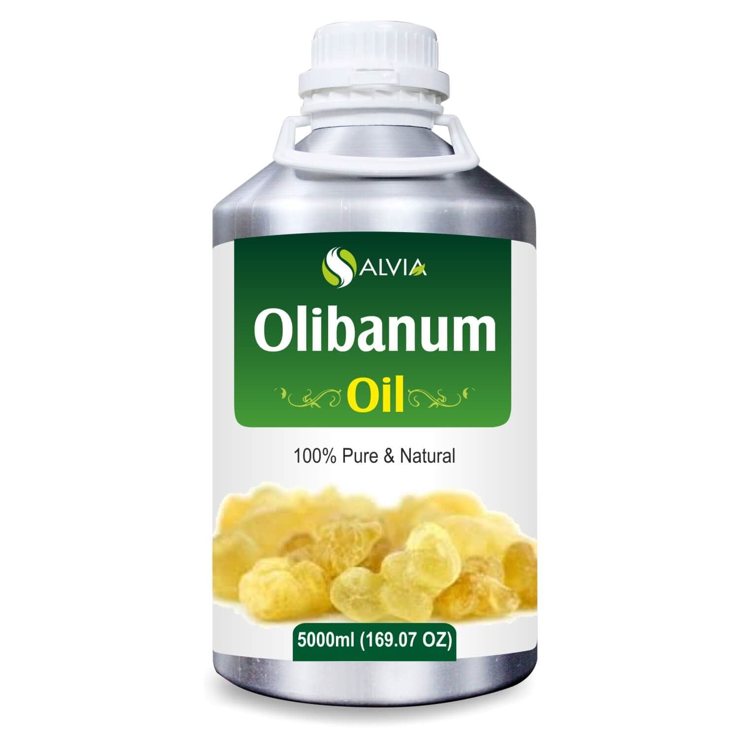 Salvia Natural Essential Oils 5000ml Olibanum Oil (Boswellia Serrata) 100% Pure Natural Essential Oil Soothes Chapped Skin, Nourishes Hair, Aromatherapy, Reduces Stretch Marks, Deals With Aging Signs