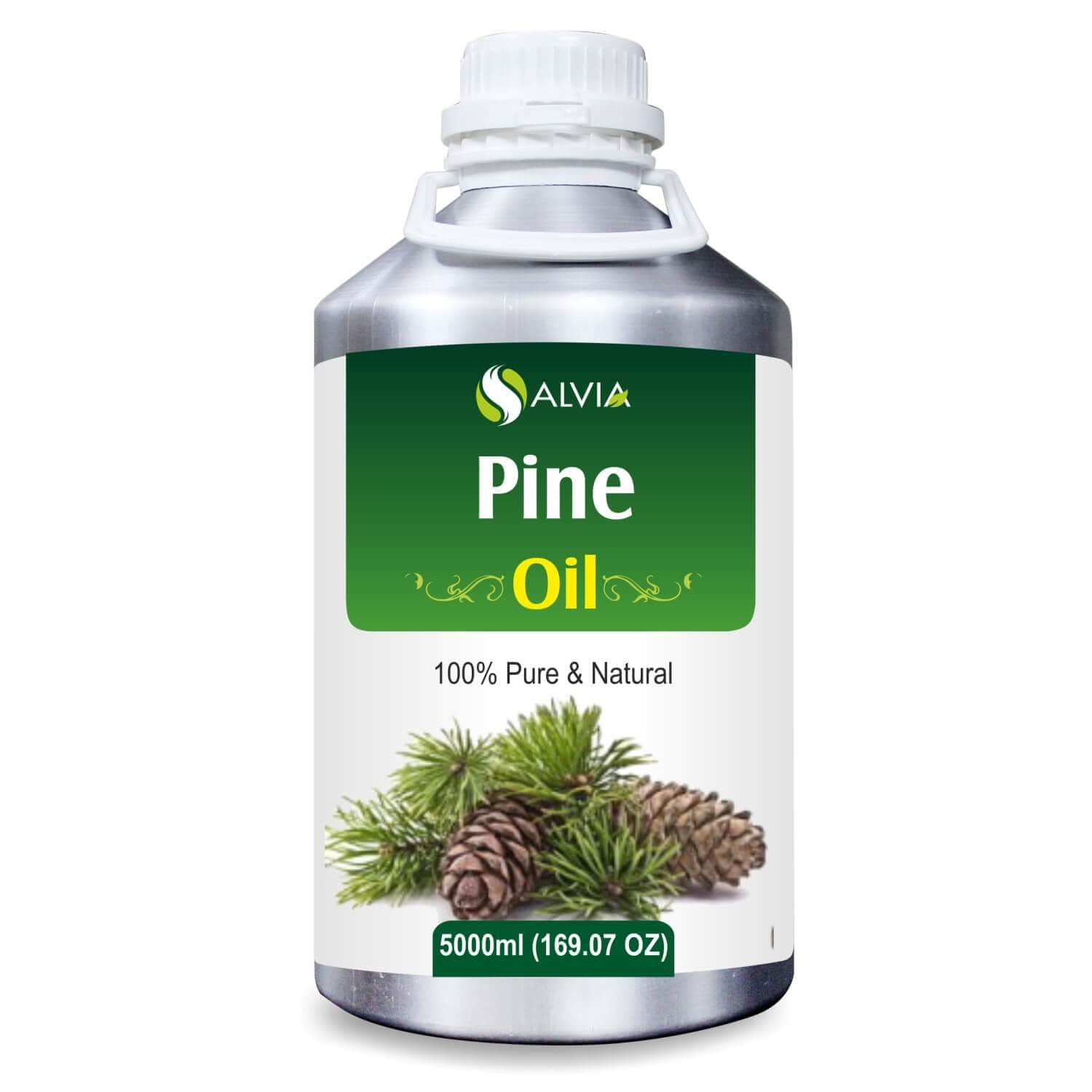 Salvia Natural Essential Oils 5000ml Pine Oil (Pinus sylvestris) 100% Natural Pure Essential Oil Increases Hair Growth, Soothes Acne & Skin Irritation, Alleviates Pain, Manages Skin Condition