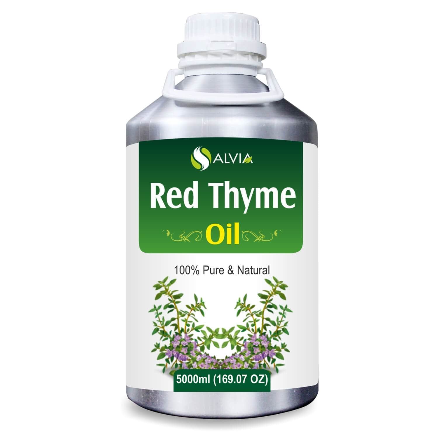Salvia Natural Essential Oils 5000ml Red Thyme (Thymus Vulgaris) Pure & Undiluted Essential Oil