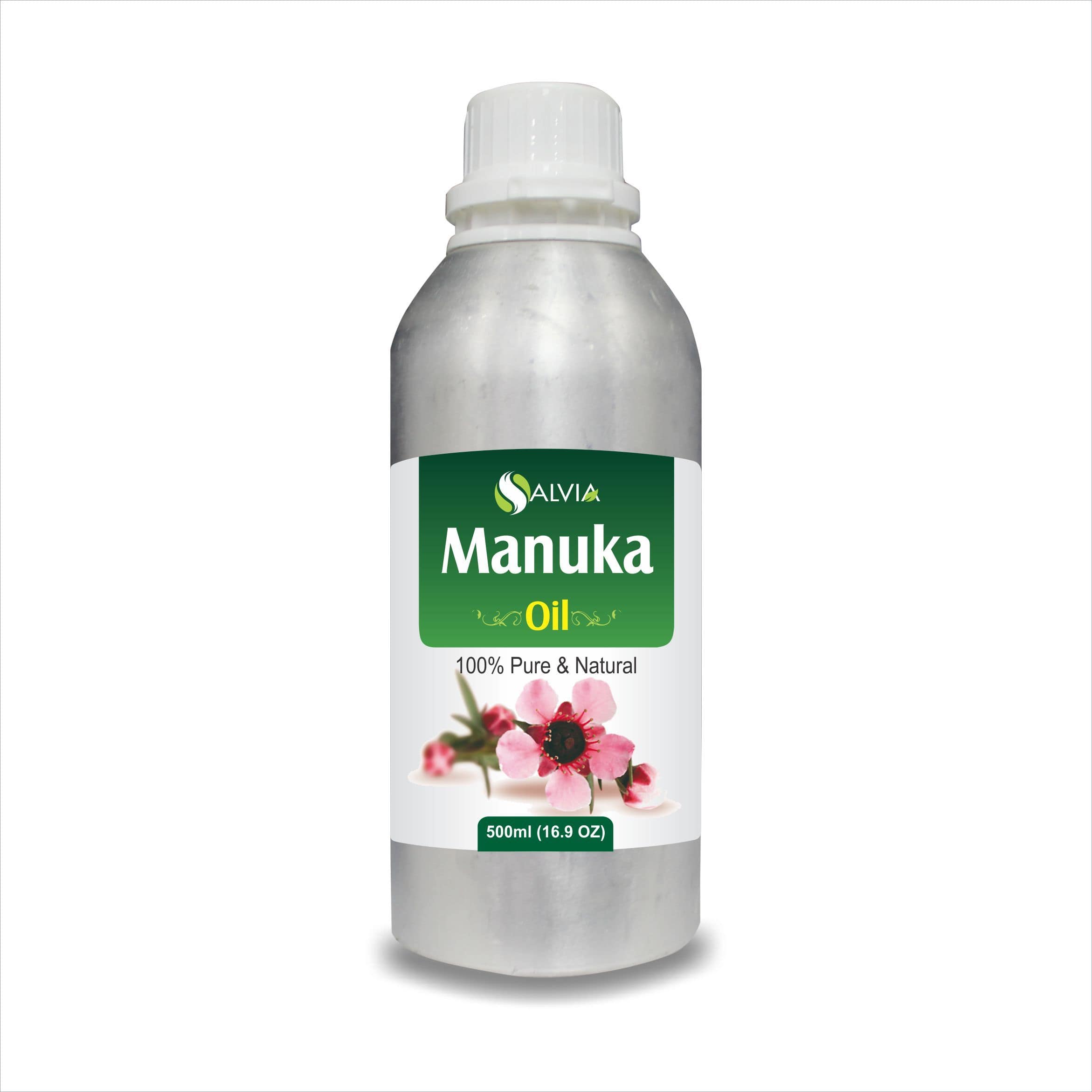 Salvia Natural Essential Oils 500ml Manuka Oil (Leptospermum-Scoparium) Natural Pure Undiluted Essential Oil Cleanses Skin, Reduces Acne, Promotes Skin Health & More