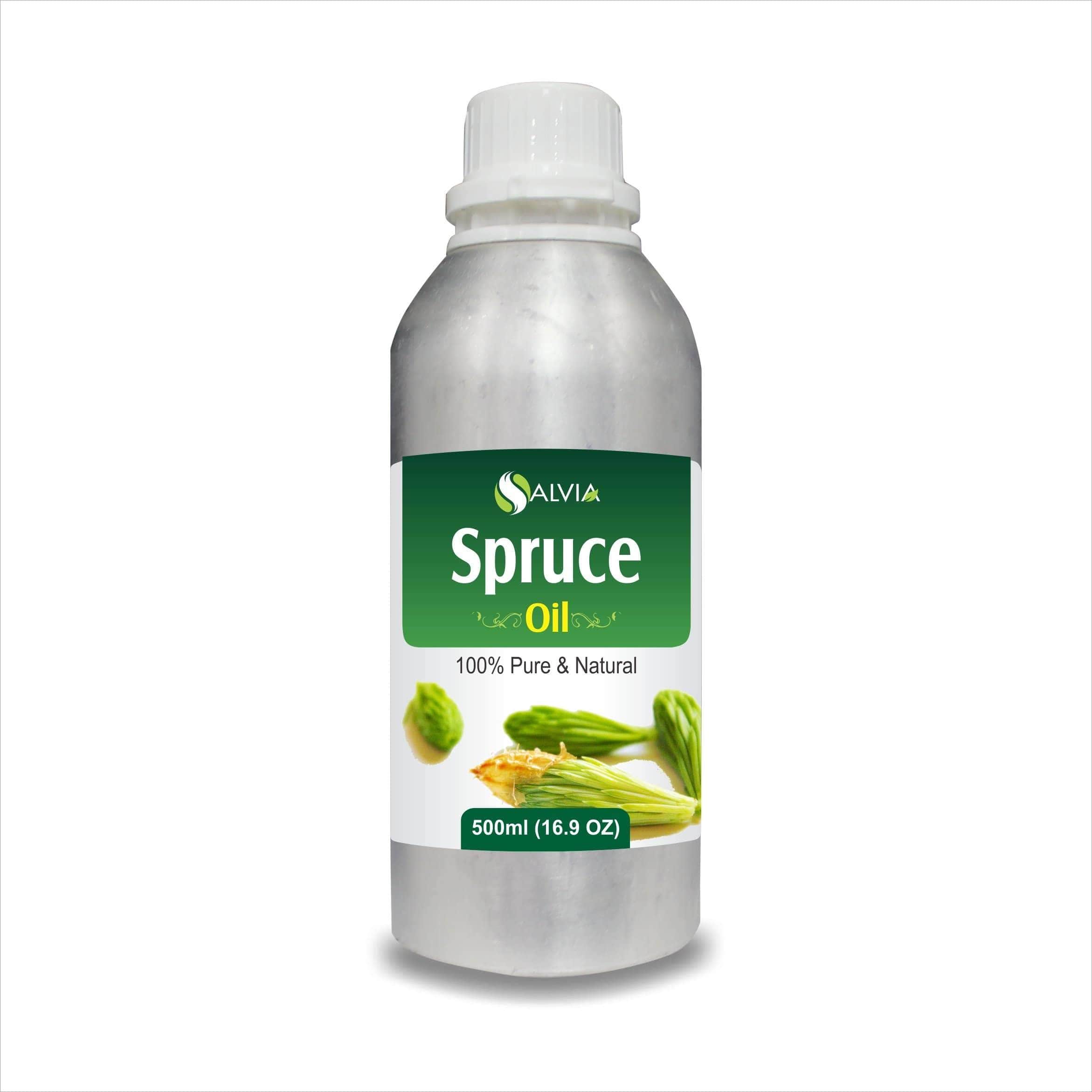 Salvia Natural Essential Oils 500ml Spruce Oil (Picea mariana) 100% Natural Pure Essential Oil Moisturizes Skin, Nourishes Hair Follicles, Aromatherapy