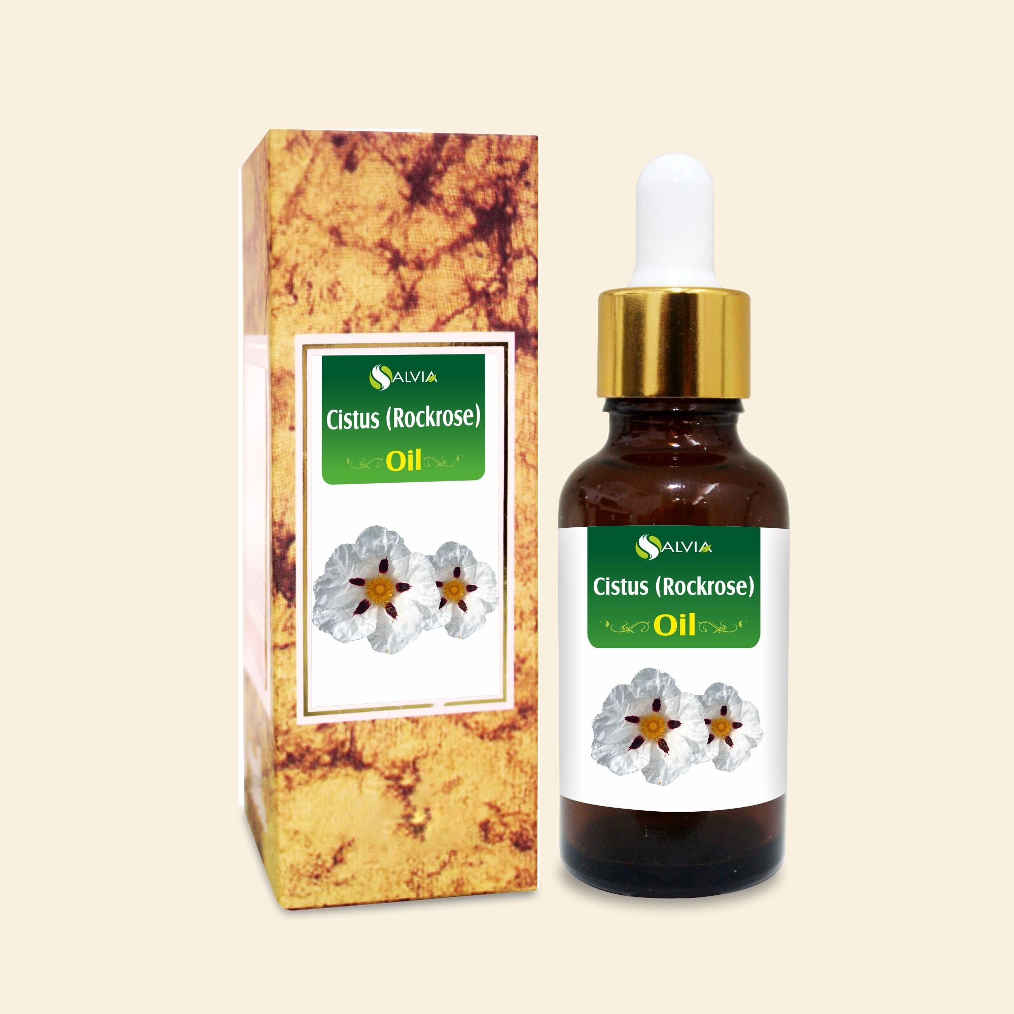 Salvia Natural Essential Oils Cistus (Rockrose) Oil (Cistus-Ladaniferus) 100% Natural Pure Essential Oil