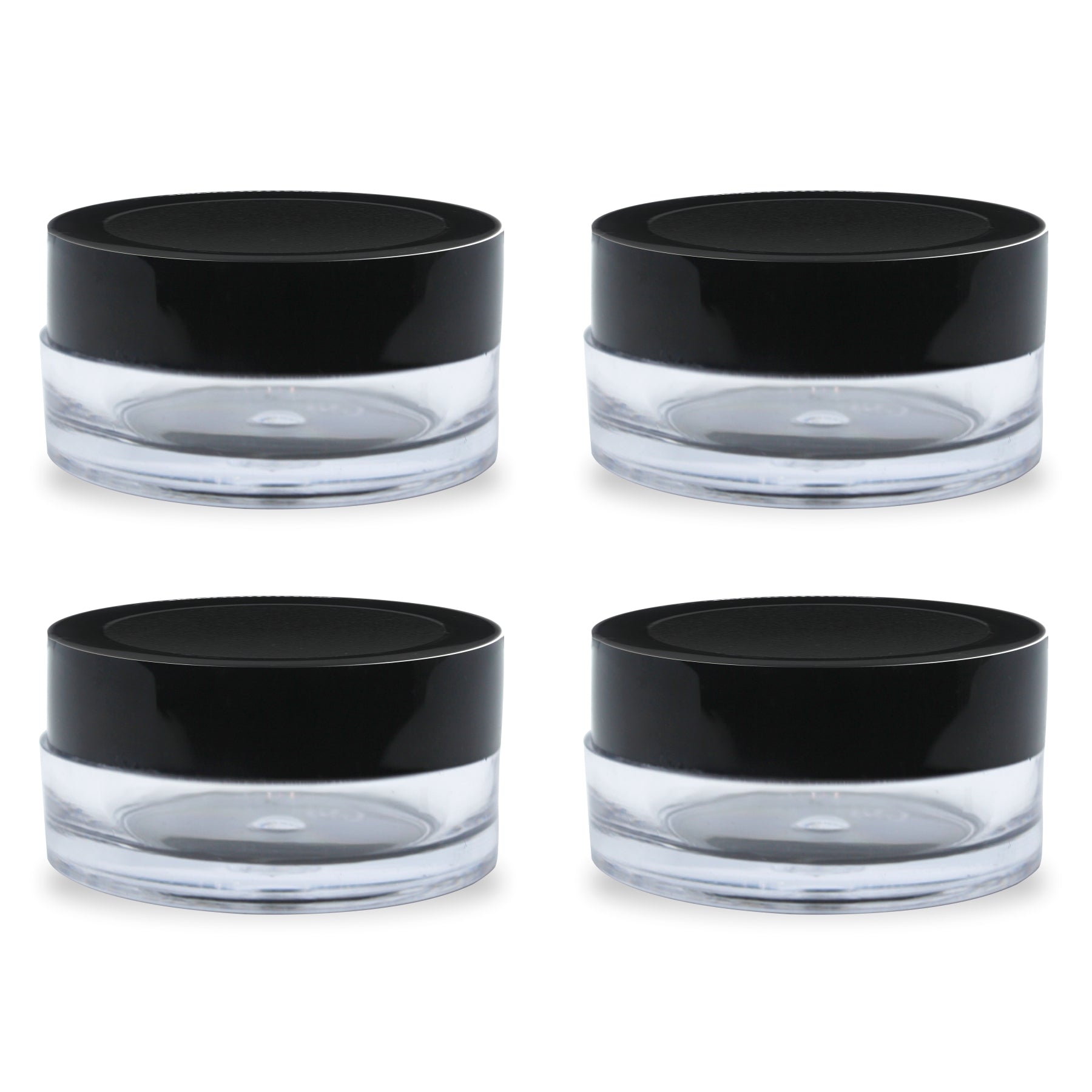 Shoprythm Cosmetic Jar Empty Transparent Acrylic San Jars with Black Cap
