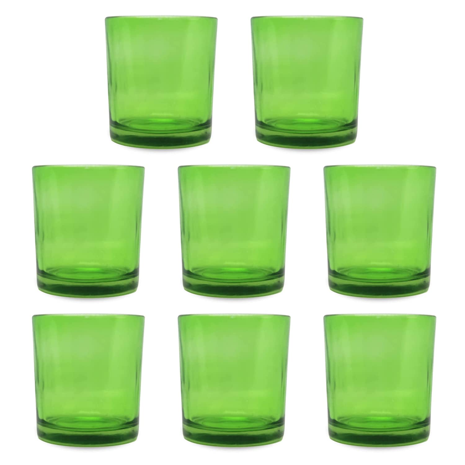 Shoprythm Packaging,Cosmetic Jar Pack of 8 Green glass candle jar