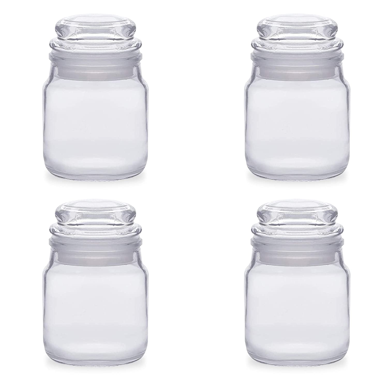 Shoprythm Packaging,Cosmetic Jar Transparent glass jar with airtight lid