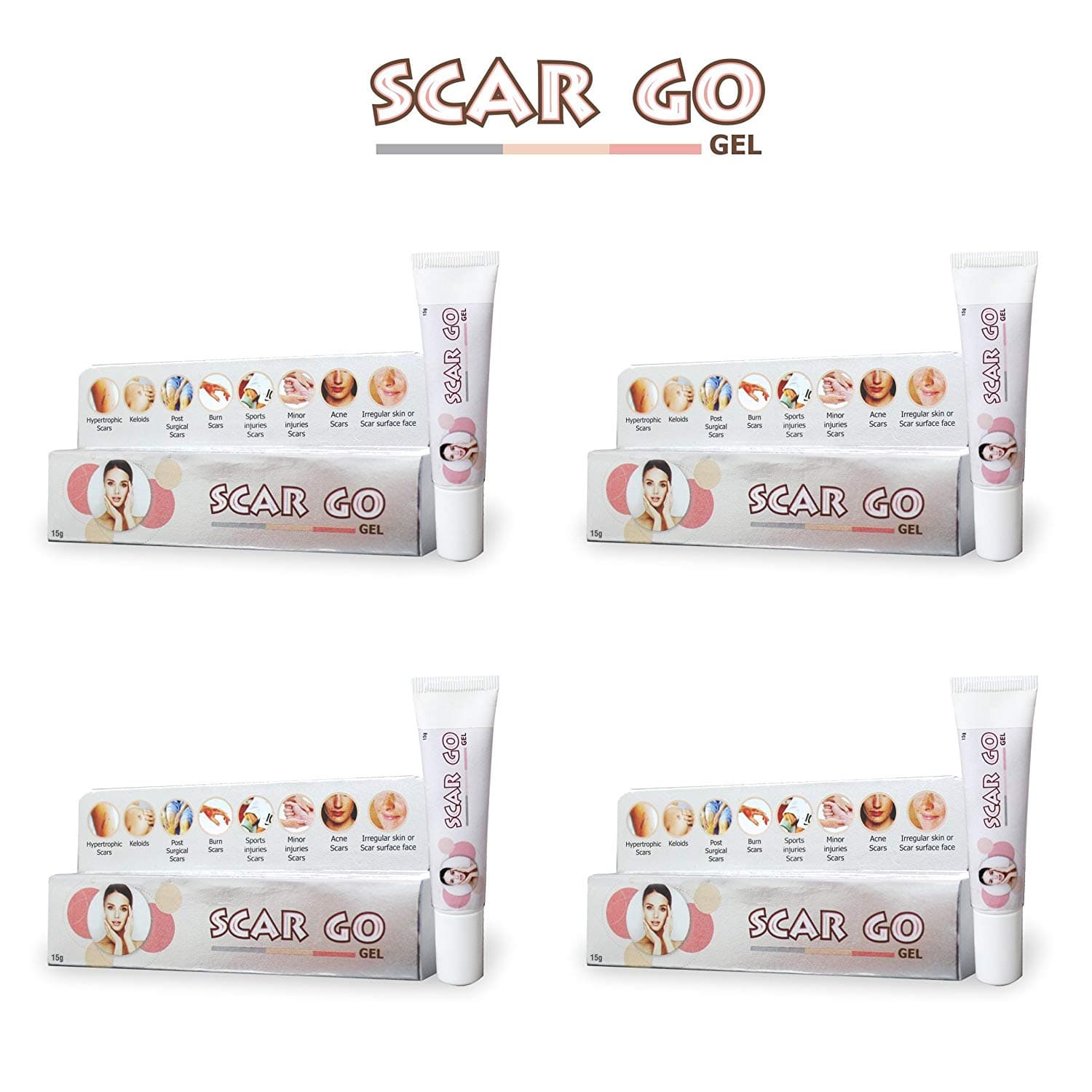 Shoprythm ScarGo,Anti Scar Gel Pack of 4 Salvia Scar Go Scar Removal Gel for Scars