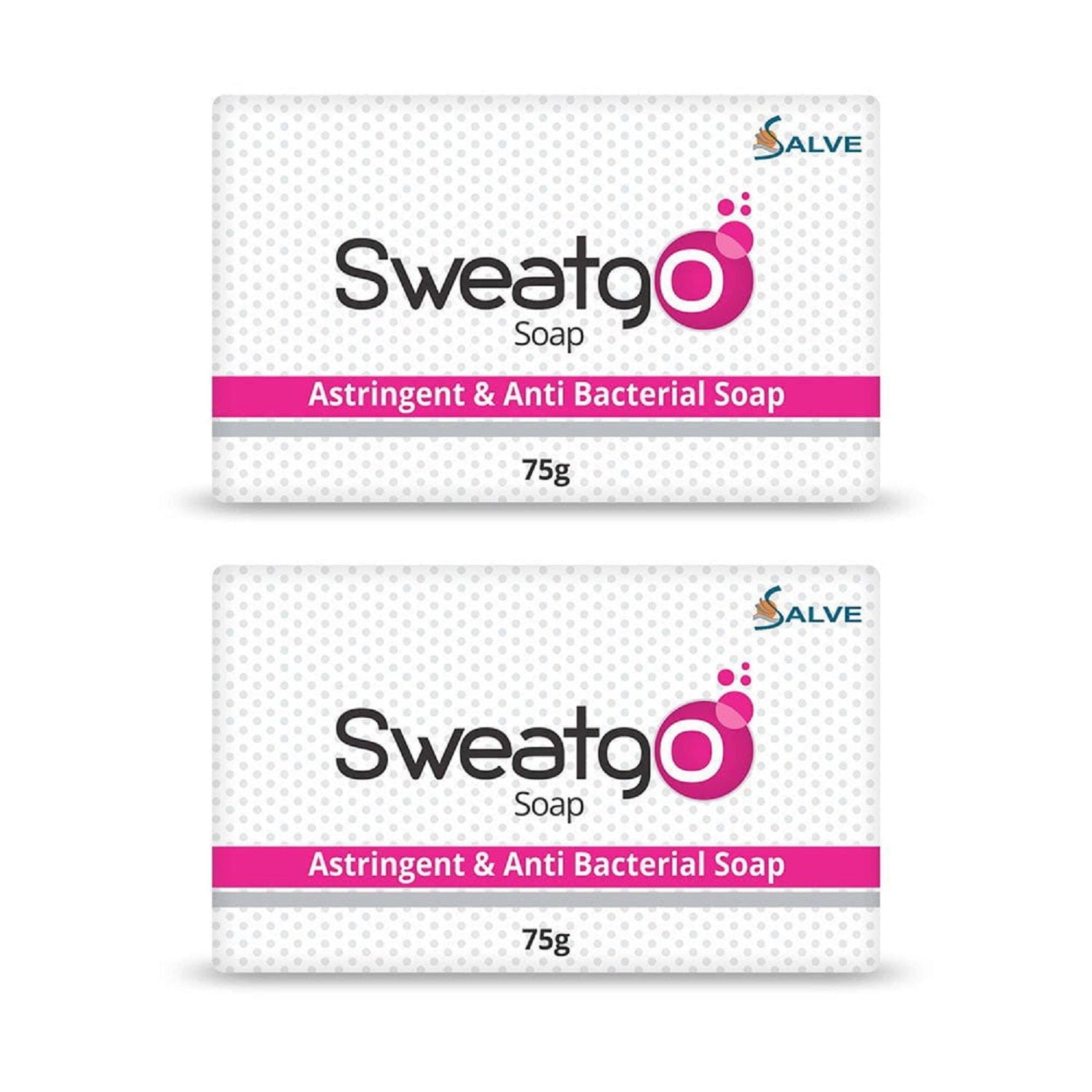 Shoprythm Sweatgo Pack of 2 Copy of Salve Sweatgo Antibacterial Astringent, Antiperspirant Soap for Control of Hyperhidrosis & Excessive