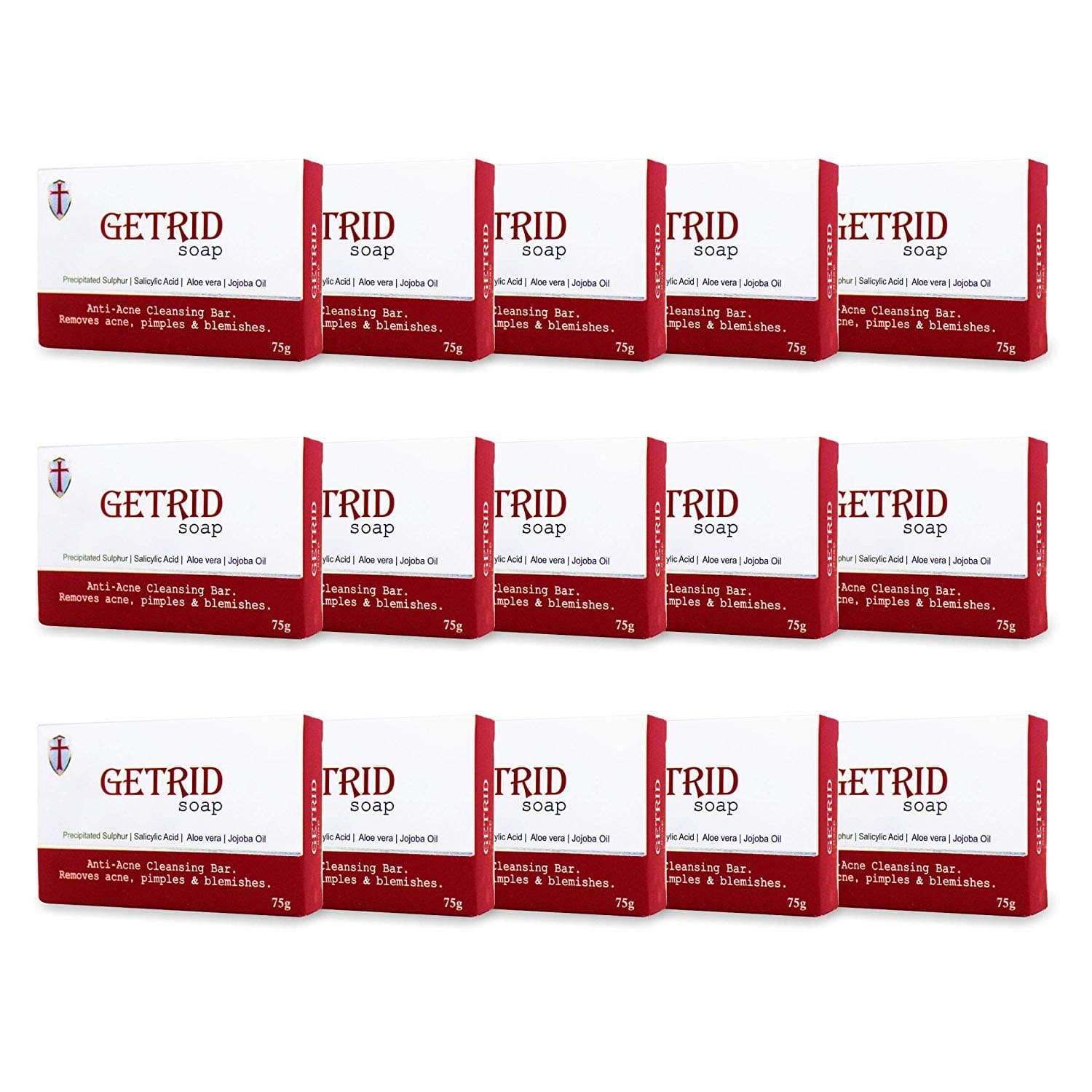 shoprythmindia Acne,Hygiene (hand sanitizer) Pack of 15 Copy of Getrid Anti-bacterial Soap, Kills Bacteria & Germs