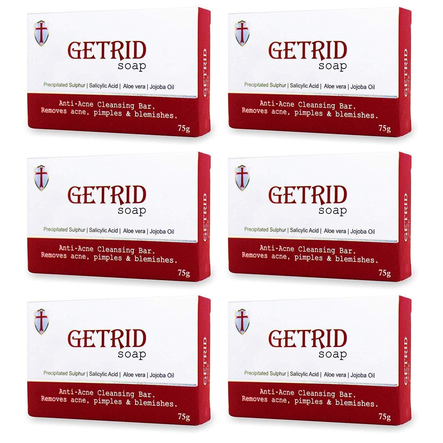 shoprythmindia Acne,Hygiene (hand sanitizer) Pack of 6 Copy of Getrid Anti-bacterial Soap, Kills Bacteria & Germs