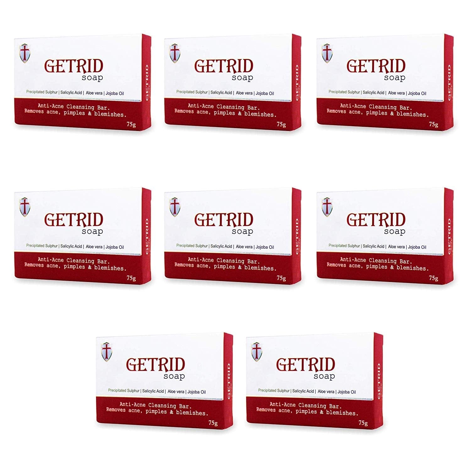 shoprythmindia Acne,Hygiene (hand sanitizer) Pack of 8 Copy of Getrid Anti-bacterial Soap, Kills Bacteria & Germs